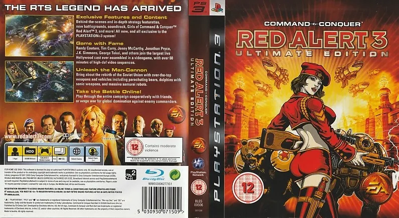 Command & Conquer Red Alert 3 Ultimate Edition Playstation 3 borító